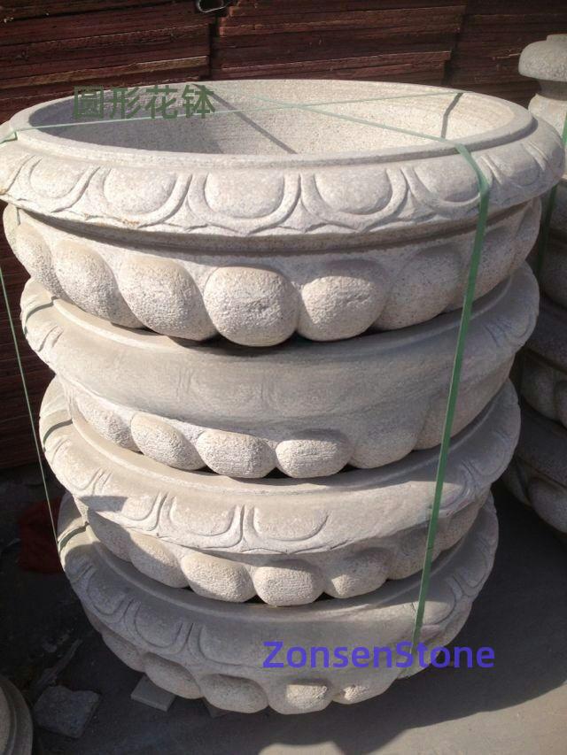 圆形花钵
