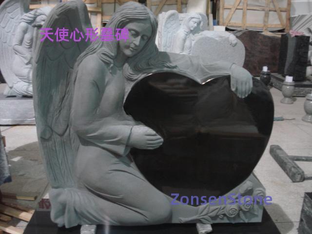天使心形墓碑