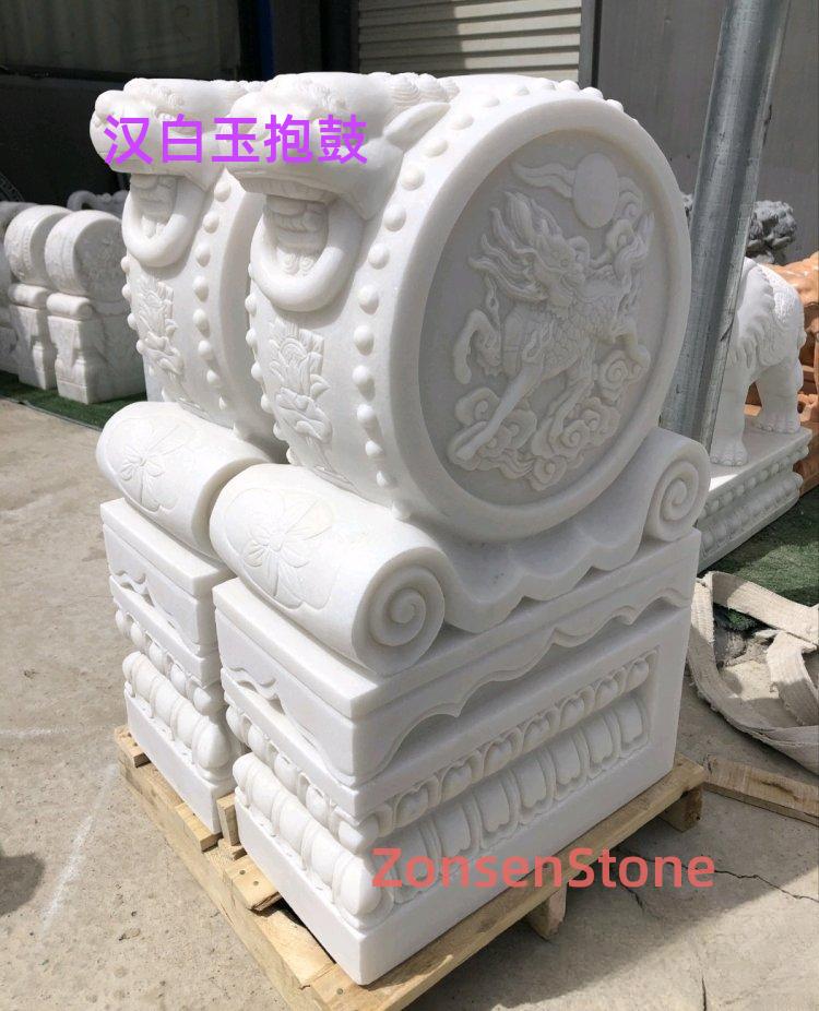 汉白玉抱鼓