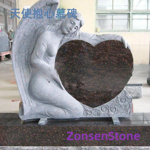 天使抱心墓碑